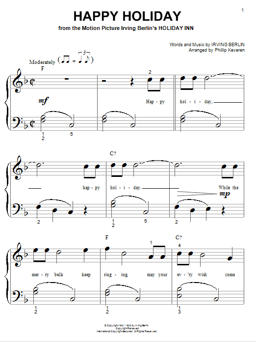 Product gallery: Page 1 of 1 Happy Holiday (arr. Phillip Keveren), Irving Berlin