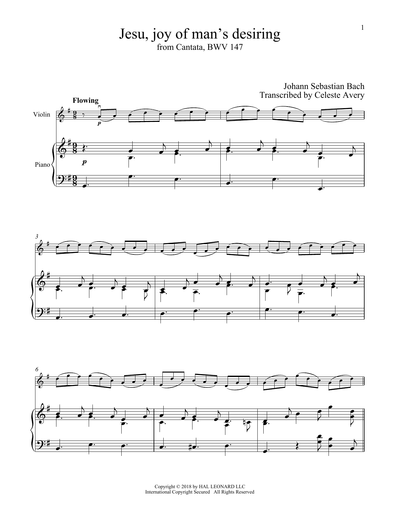 Produktgalerie: Seite 1 von 1 Jesu, Joy Of Man's Desiring, Johann Sebastian Bach, Klavier, Violine