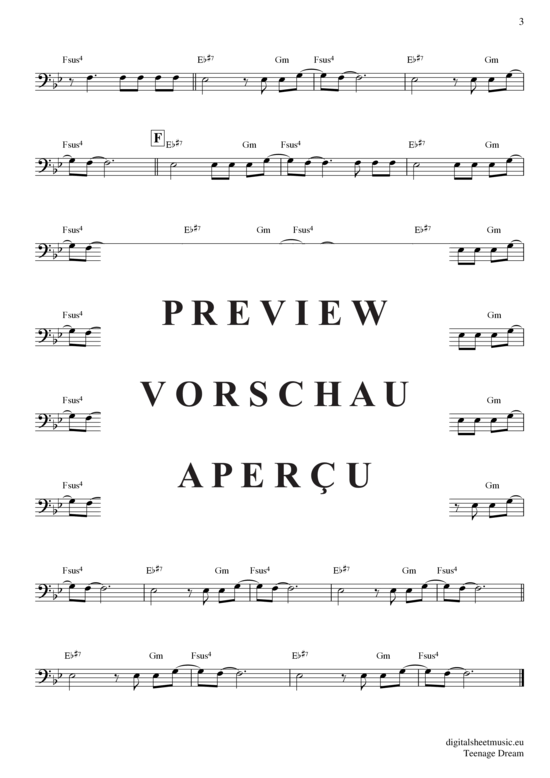 Produktgalerie: Seite 4 von 4 Teenage Dream , Perry, Katy, E-Bass
