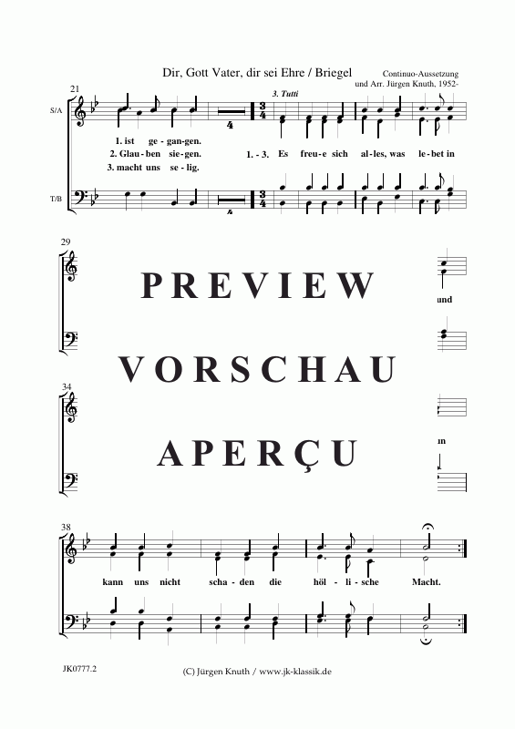 Produktgalerie: Seite 10 von 11 Dir, Gott Vater, dir sei Ehre (kl.Kantate), , Gemischter Chor + Streicher