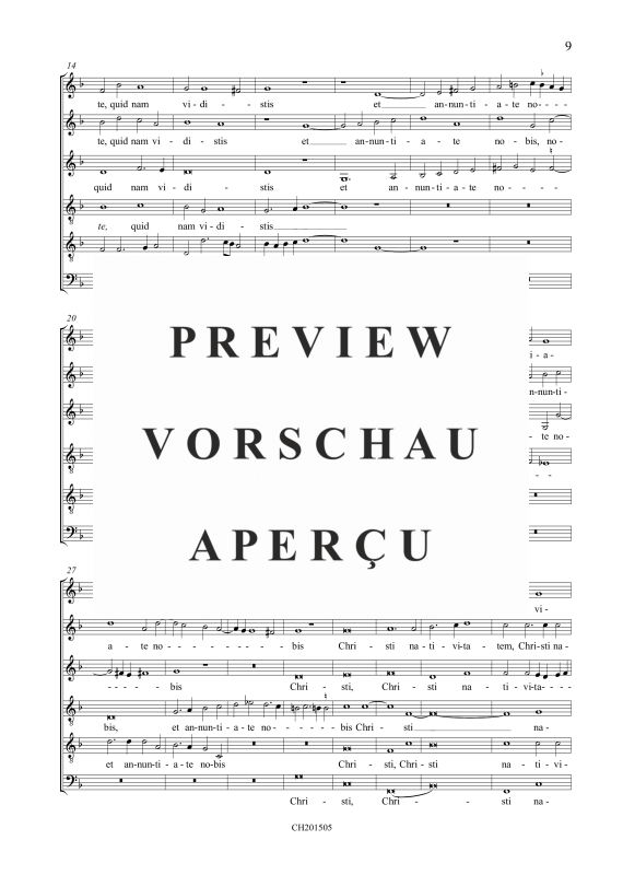 Product gallery: Page 7 of 9 Quem vidistis pastores / Dicite quid nam vidistis, , Mixed choir 5 voices
