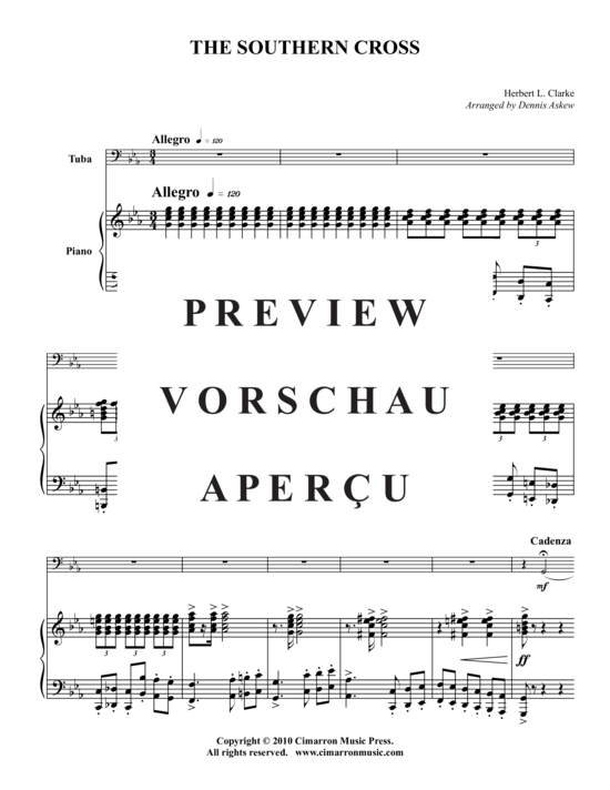 Product gallery: Page 2 of 11 Southern Cross , , (tuba + piano)
