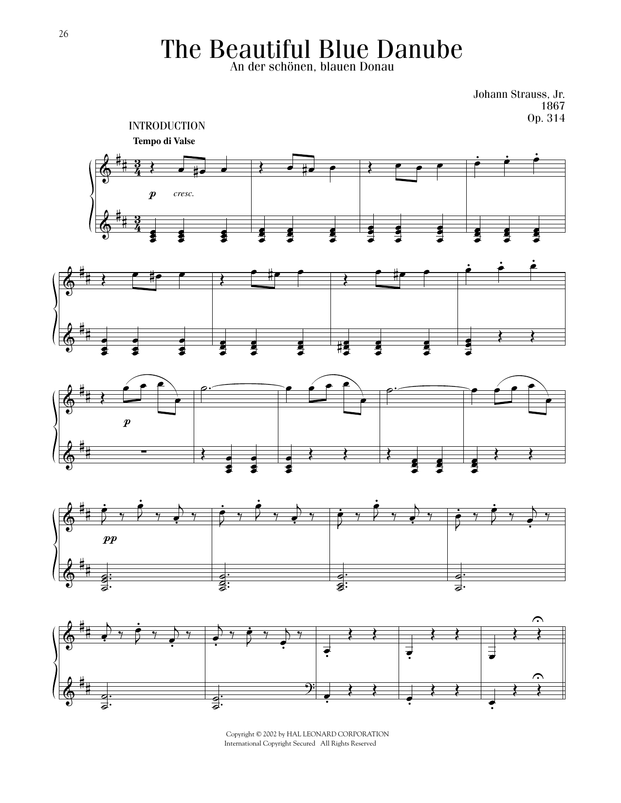 Product picture to: The Beautiful Blue Danube, Op. 314