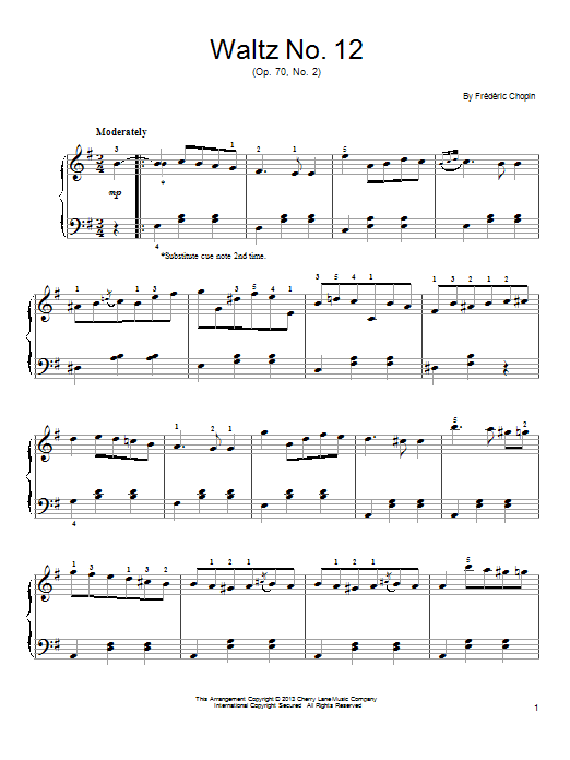 Product picture to: Waltz No. 12, Op. 70, No. 2