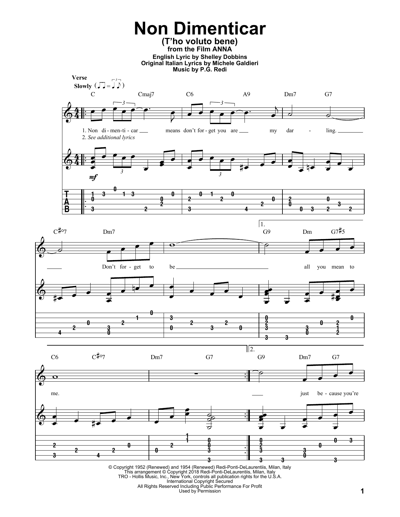 Product gallery: Page 1 of 1 Non Dimenticar (T'ho Voluto Bene), Shelley Dobbins