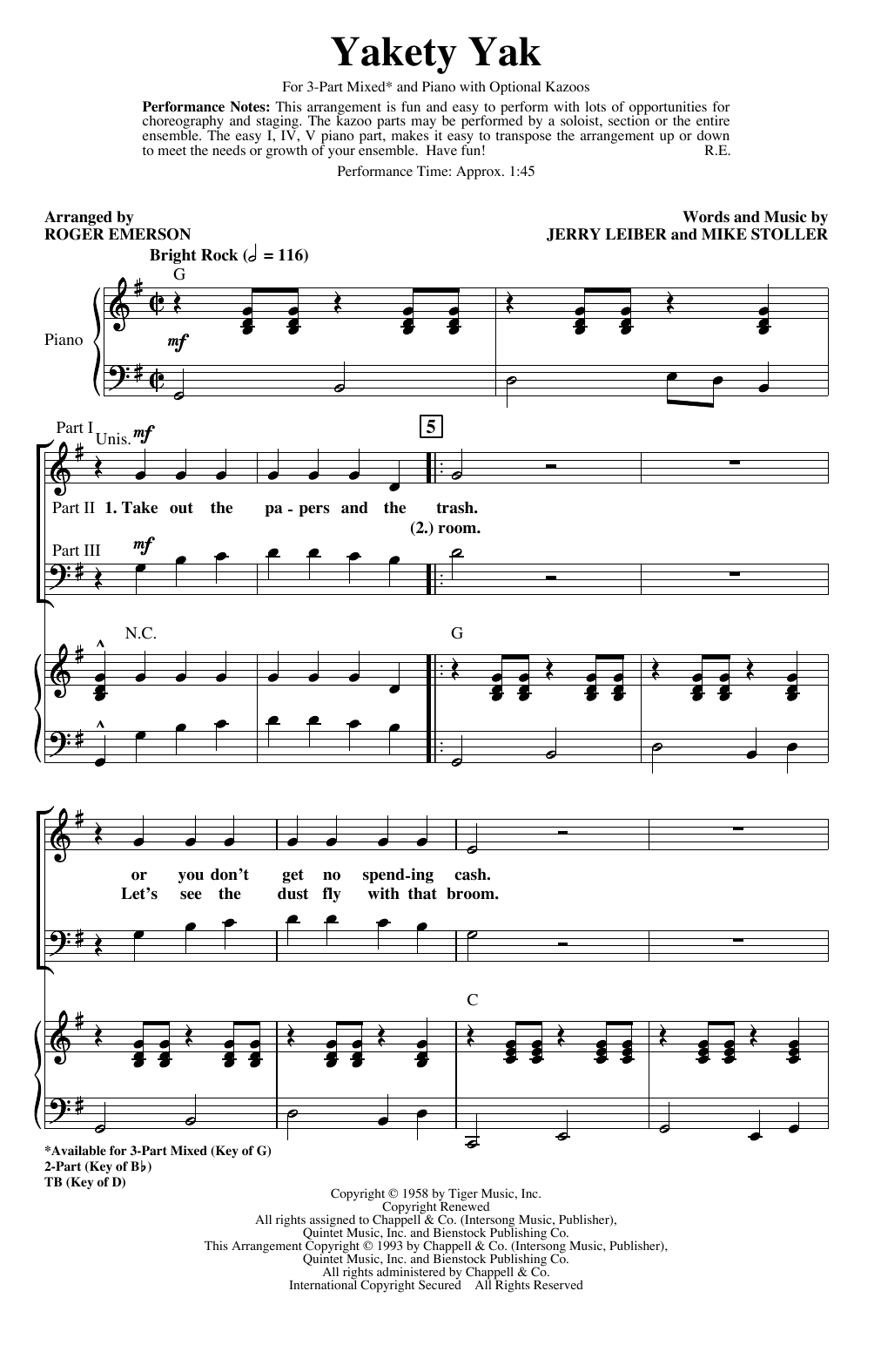 Produktgalerie: Seite 1 von 1 Yakety Yak (arr. Roger Emerson), The Coasters, Chor