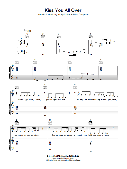 Produktgalerie: Seite 1 von 1 Kiss You All Over, Exile, Gesang, Gitarre, Klavier