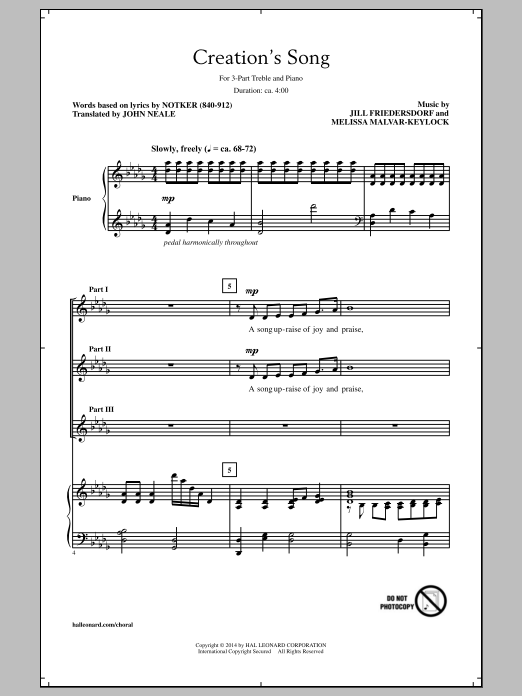 Produktbild zu: Creation's Song