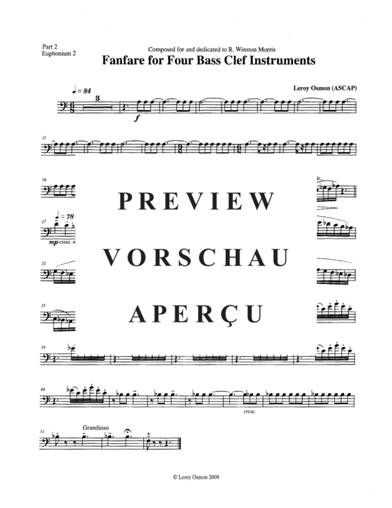 Product gallery: Page 11 of 13 Fanfare for Four Bass Clef Instruments , , (Tuba Quartett EETT)