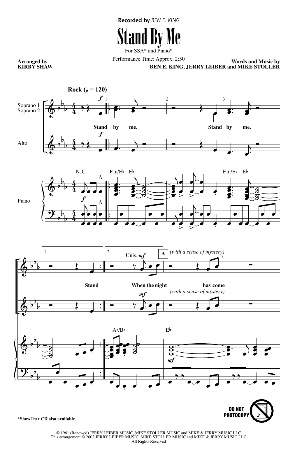 Produktgalerie: Seite 1 von 1 Stand By Me (arr. Kirby Shaw), Ben E. King, Chor