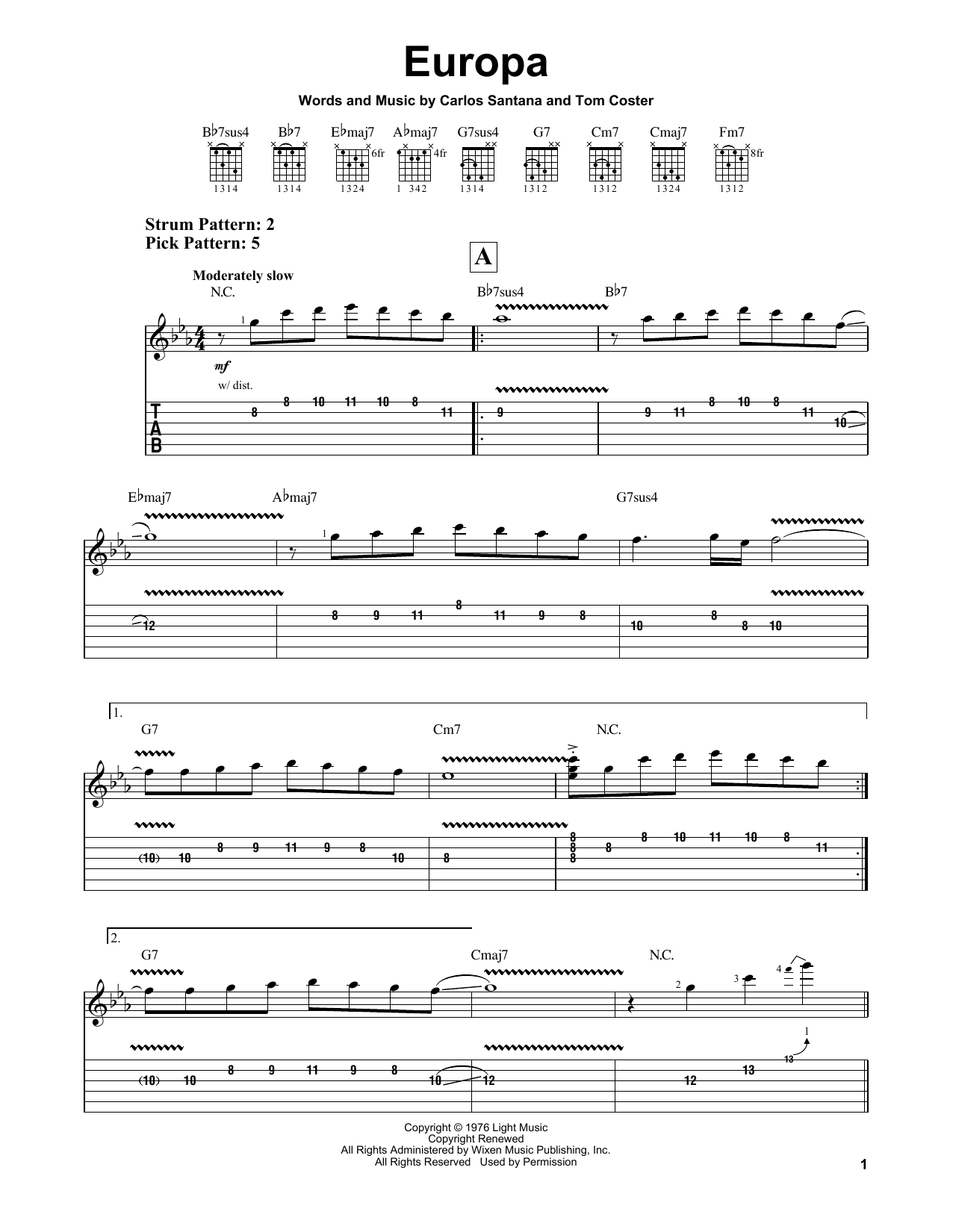 Product gallery: Page 1 of 1 Europa, Santana