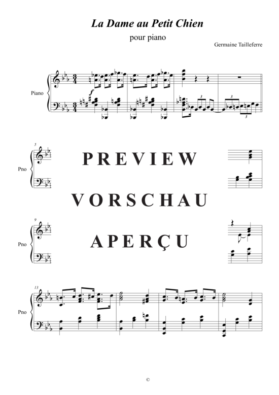 Product gallery: Page 3 of 6 La dame au petit chien , , Piano Solo
