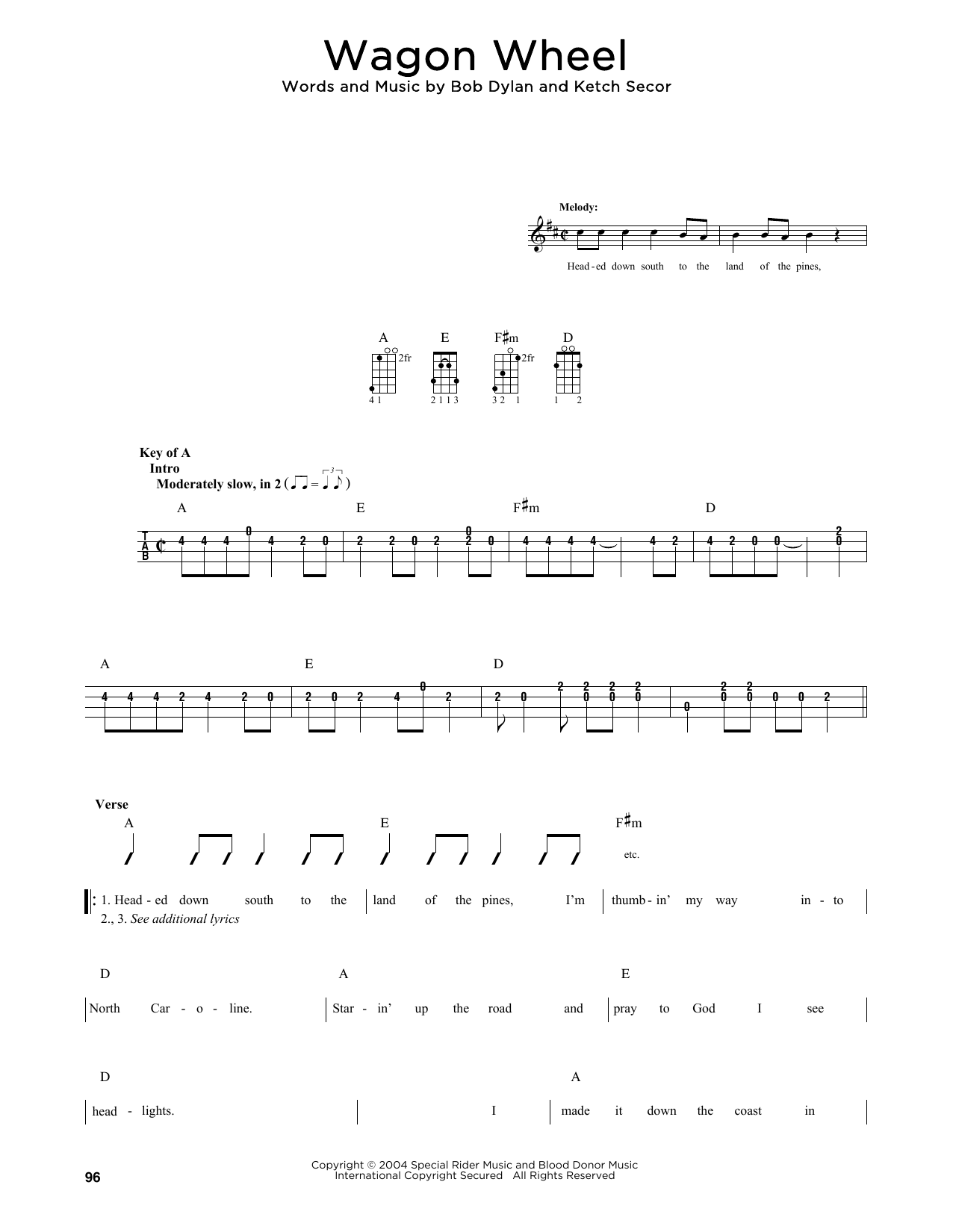 Produktbild zu: Wagon Wheel (arr. Fred Sokolow)