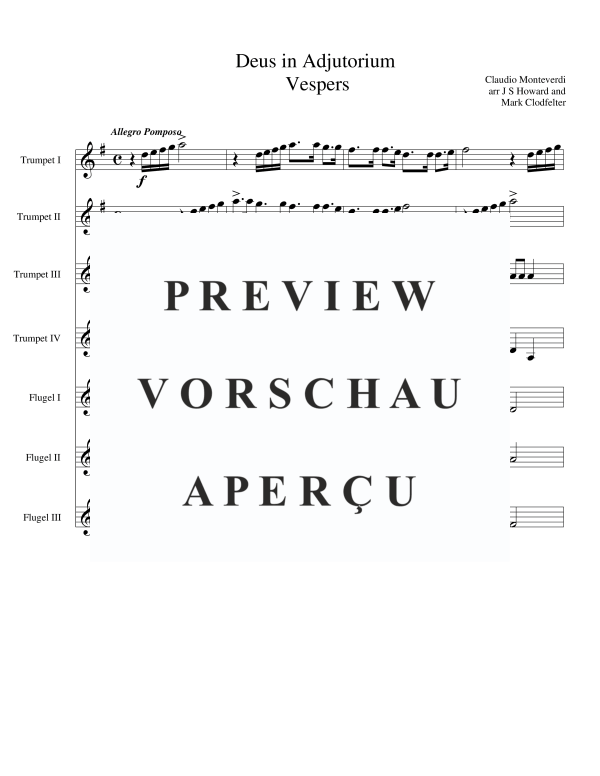 Product gallery: Page 3 of 11 Deus in Adjutorium, , Brass Septet 4 Trumpets and 3 Flugelhorns