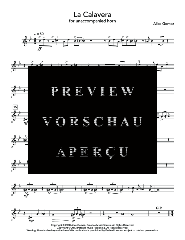 Produktgalerie: Seite 5 von 8 La Calavera, , (Horn in F Solo)