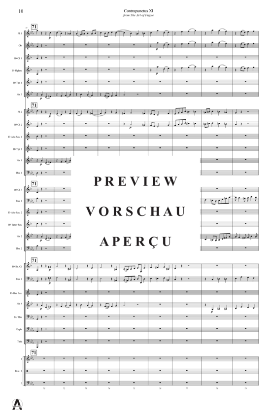 Produktgalerie: Seite 13 von 21 Contrapunctus 11 aus Kunst der Fuge , , (Concert Band)