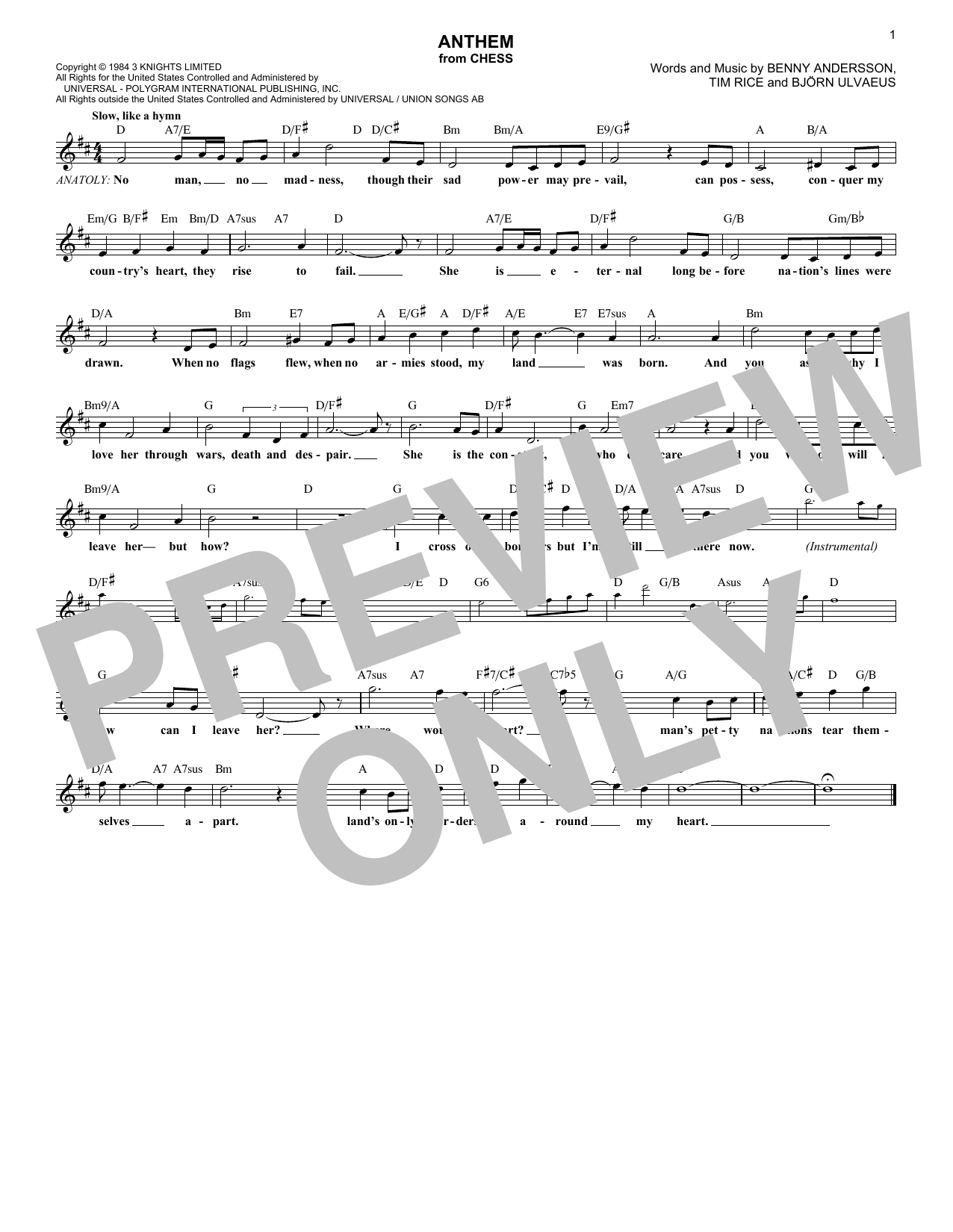 Produktbild zu: Anthem