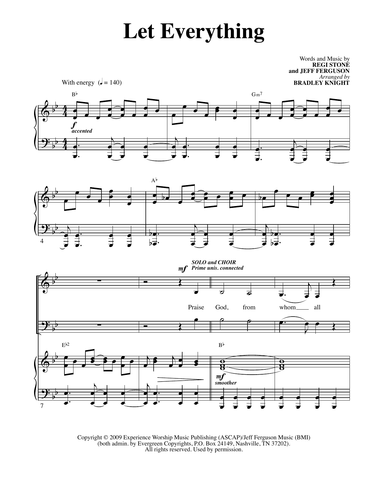 Produktbild zu: Let Everything (arr. Bradley Knight)