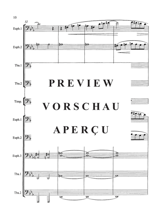 Produktgalerie: Seite 12 von 21 Fanfare and Song , , (Tuba Ensemble für SoloTuba Quartett EETT, Pauken + Tuba Quintett)