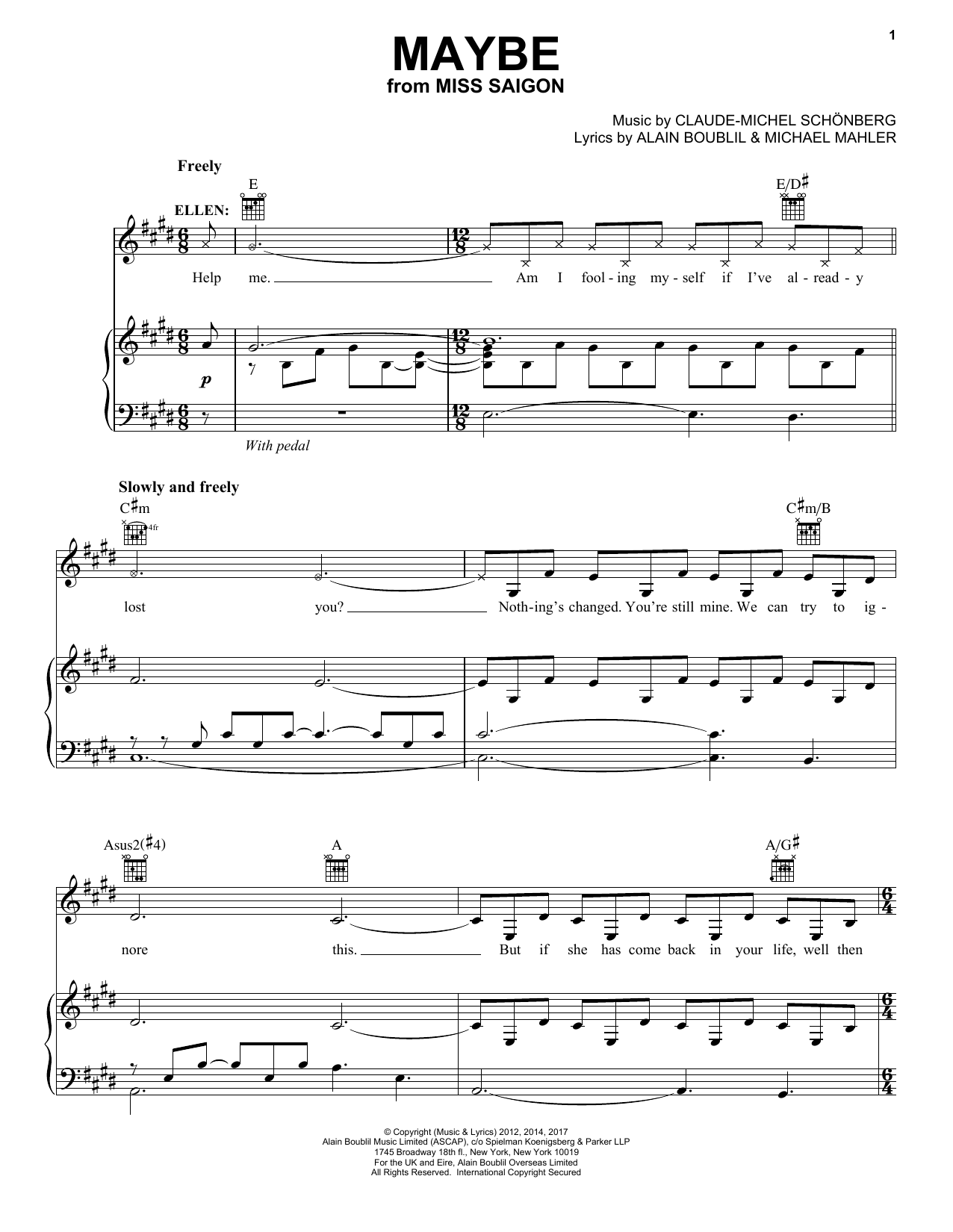 Produktbild zu: Maybe (from Miss Saigon)