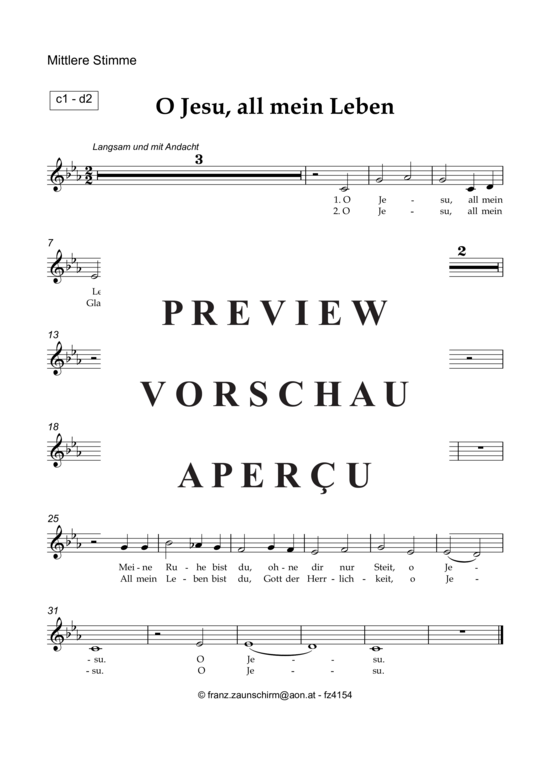 Product gallery: Page 5 of 8 O Jesu, all mein Leben bist du , , Medium Voice and Organ