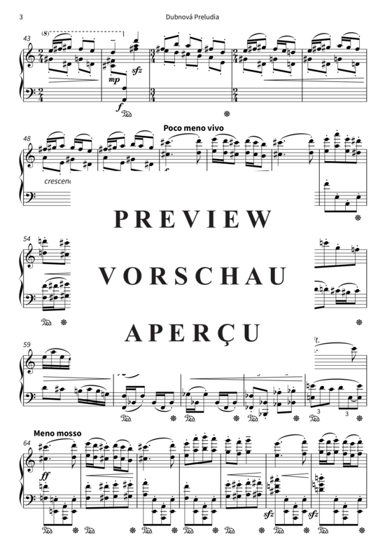 Product gallery: Page 6 of 7 Dubnová Preludia - op. 13, No. 4, Vivo , , Piano Solo