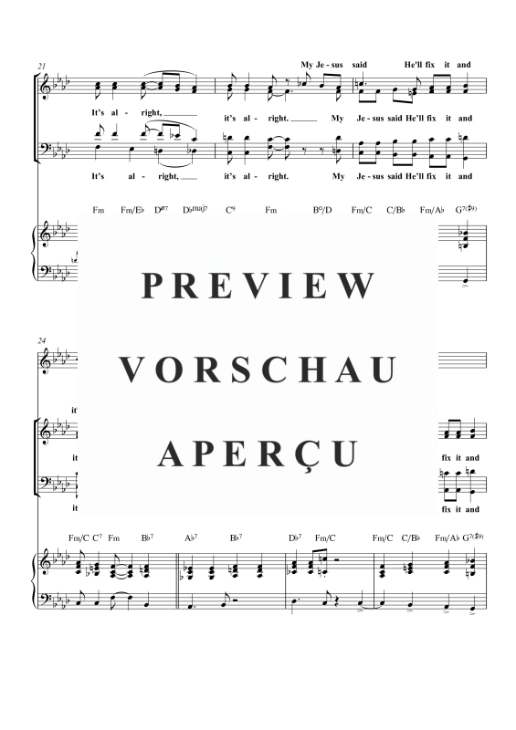 Produktgalerie: Seite 9 von 11 It´s Alright, , Gemischter Chor SAB und Klavier