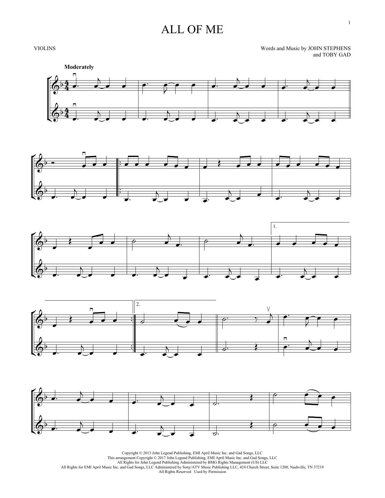 Product gallery: Page 1 of 1 All Of Me, John Legend