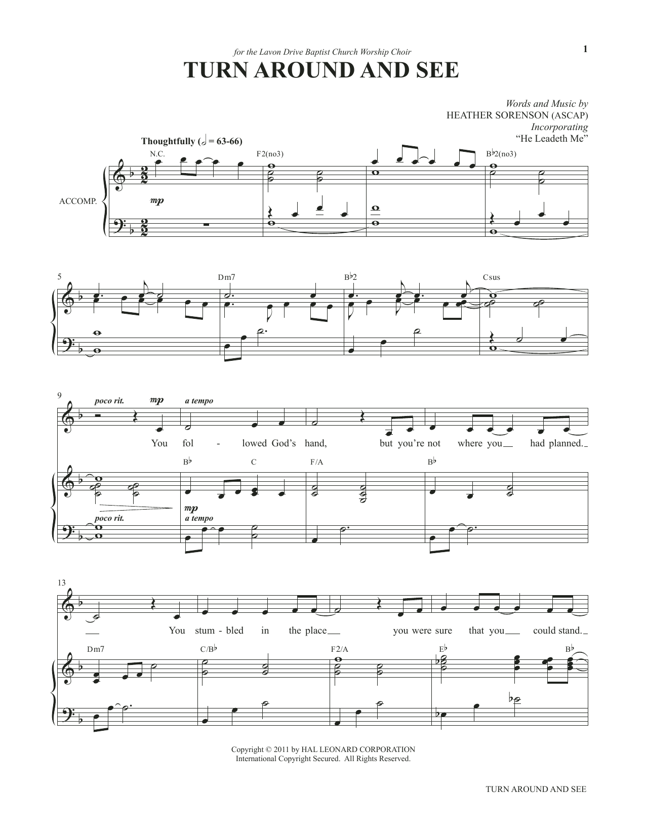 Product picture to: Turn Around And See (from My Alleluia: Vocal Solos for Worship)