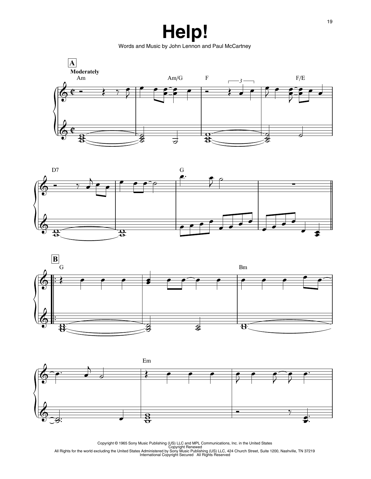 Produktgalerie: Seite 1 von 1 Help! (arr. Maeve Gilchrist), The Beatles, Harfe