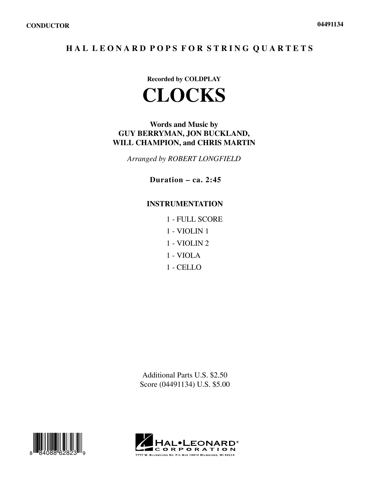 Product picture to: Clocks - Full Score