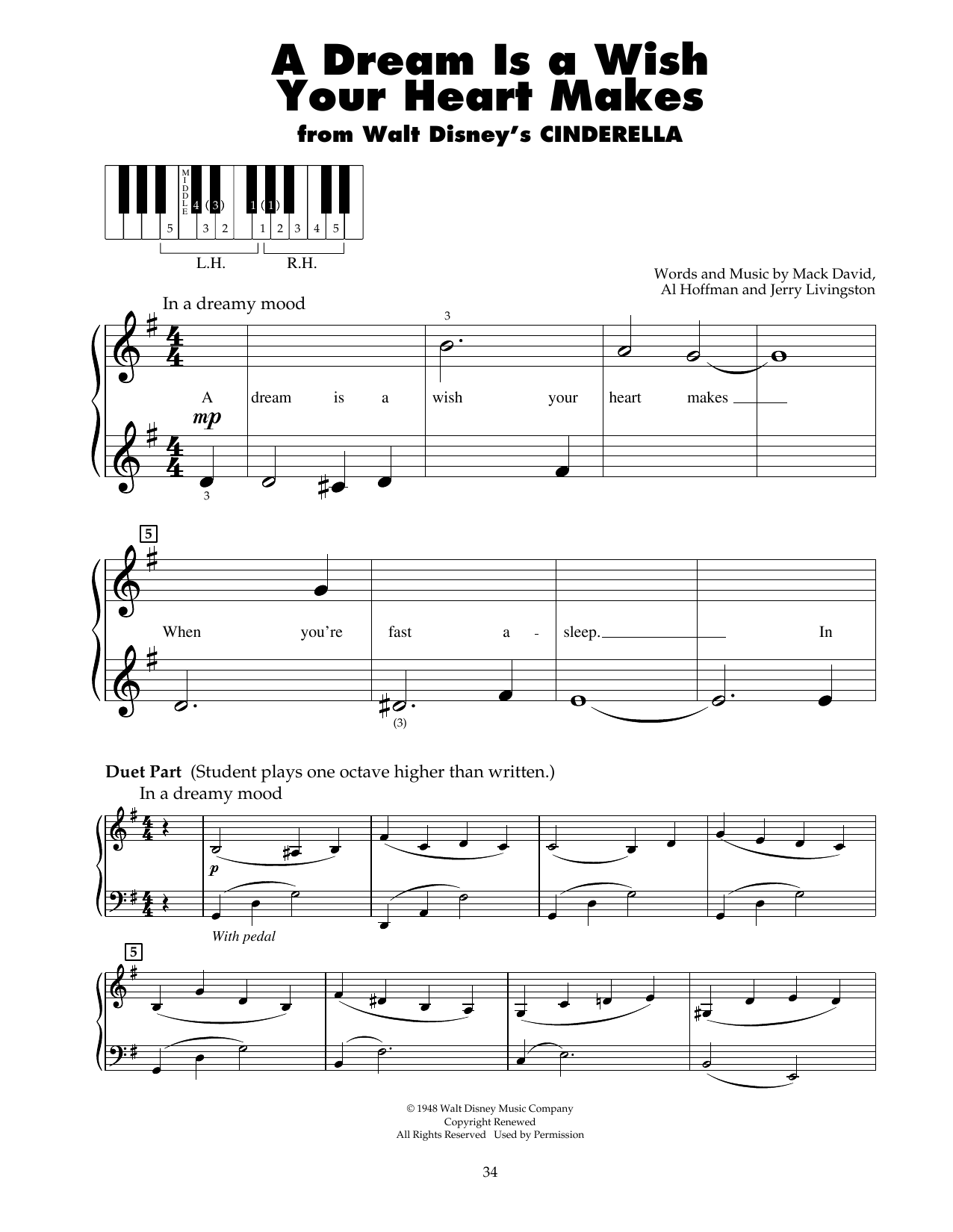 Produktbild zu: A Dream Is A Wish Your Heart Makes (from Cinderella)