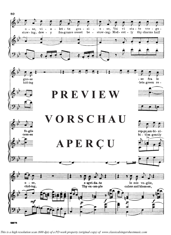 gallery: Le violette , Parisotti, Alessandro, (Gesang hoch + Klavier)