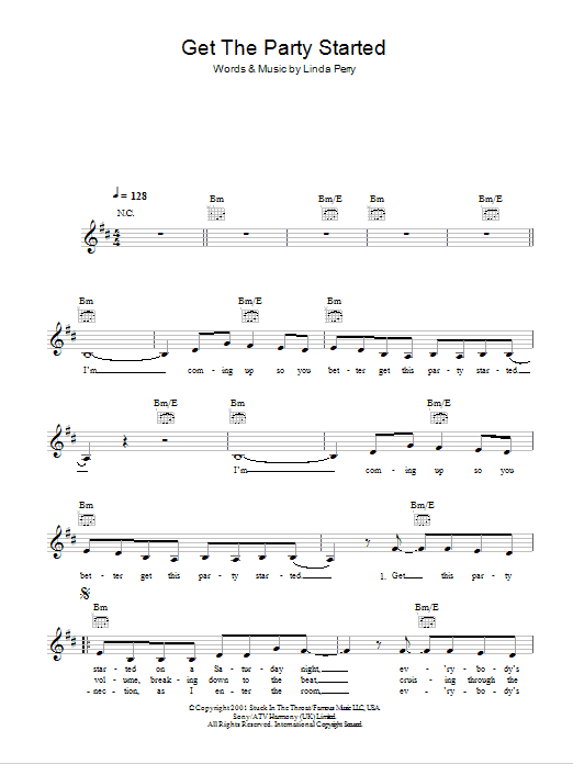 Produktgalerie: Seite 1 von 1 Get The Party Started, P!nk, Melodieinstrument