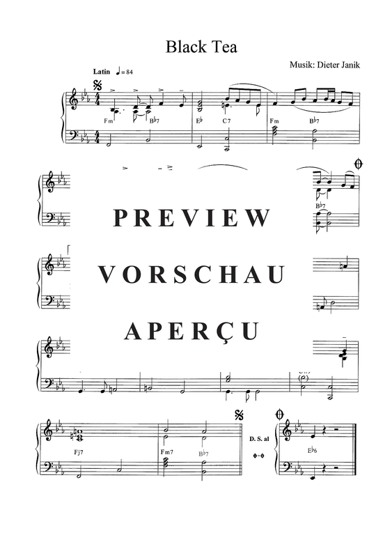 Produktbild zu: Black Tea Dieter Janik (2015)