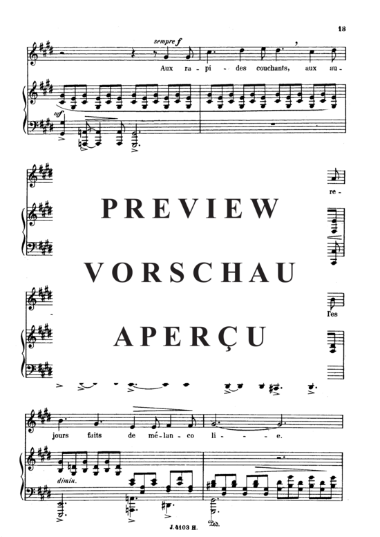Product gallery: Page 3 of 5 Automne Op.18 No.3, , High Voice and Piano