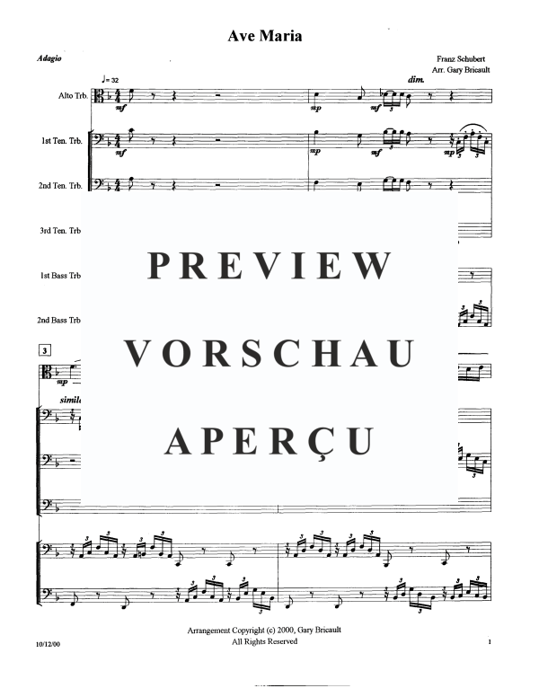 Product gallery: Page 3 of 11 Ave Maria, , Trombone Sextet