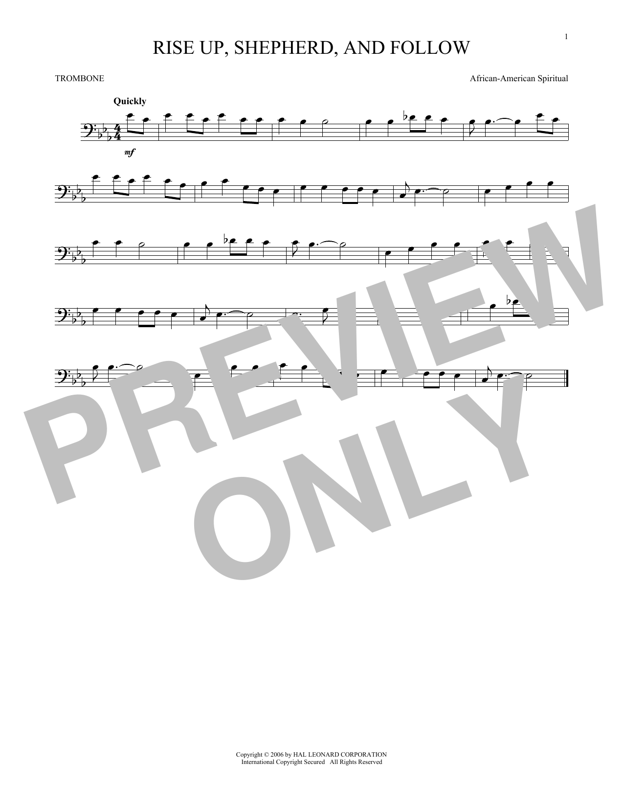 Product gallery: Page 1 of 1 Rise Up, Shepherd, And Follow, African-American Spiritual