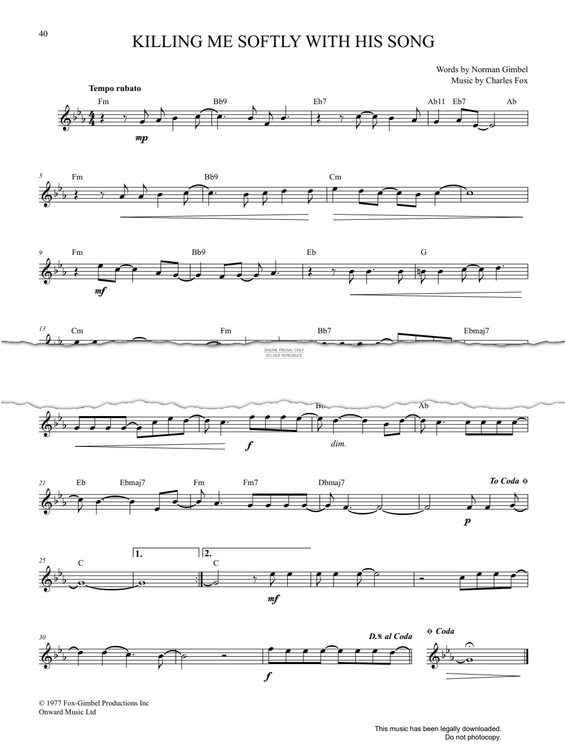 Product gallery: Page 1 of 1 Killing Me Softly, Charles Fox