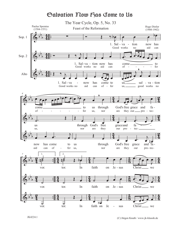 gallery: Salvation Now Has Come to Us (The Year Cycle, Op.5, No.33), , Frauenchor SSA