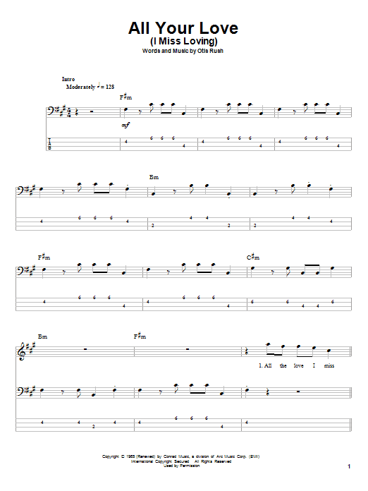 Produktgalerie: Seite 1 von 1 All Your Love (I Miss Loving), Otis Rush, E-Bass