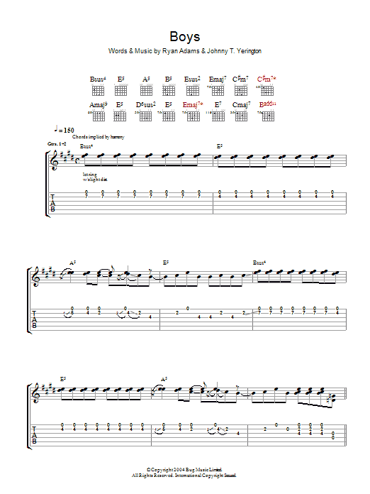 Produktgalerie: Seite 1 von 1 Boys, Ryan Adams, Gitarre