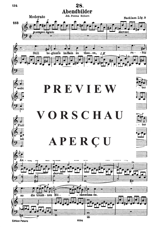 Product gallery: Page 2 of 7 Abendbilder D.650, , High Voice and Piano