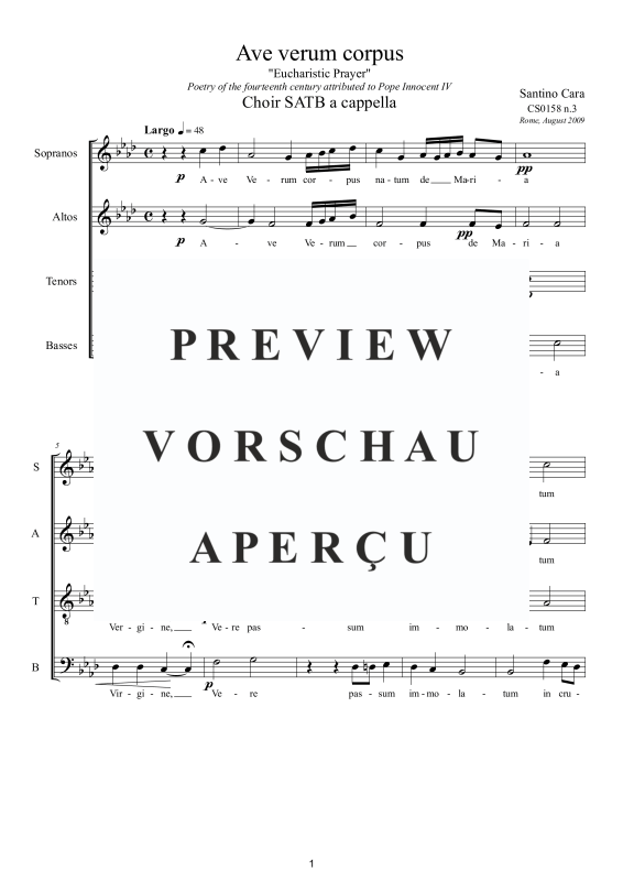 Produktgalerie: Seite 2 von 9 Ave verum corpus, , Gemischter Chor