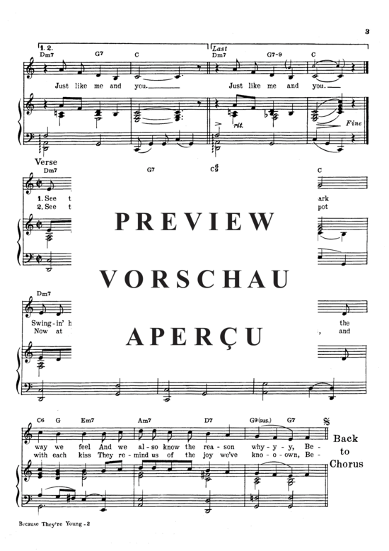 Produktgalerie: Seite 4 von 8 Because They're Young , Soundtrack, Klavier und Gesang