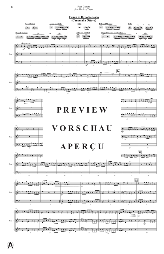 Produktgalerie: Seite 10 von 20 Vier Kanon aus Kunst der Fuge , , (Concert Band)