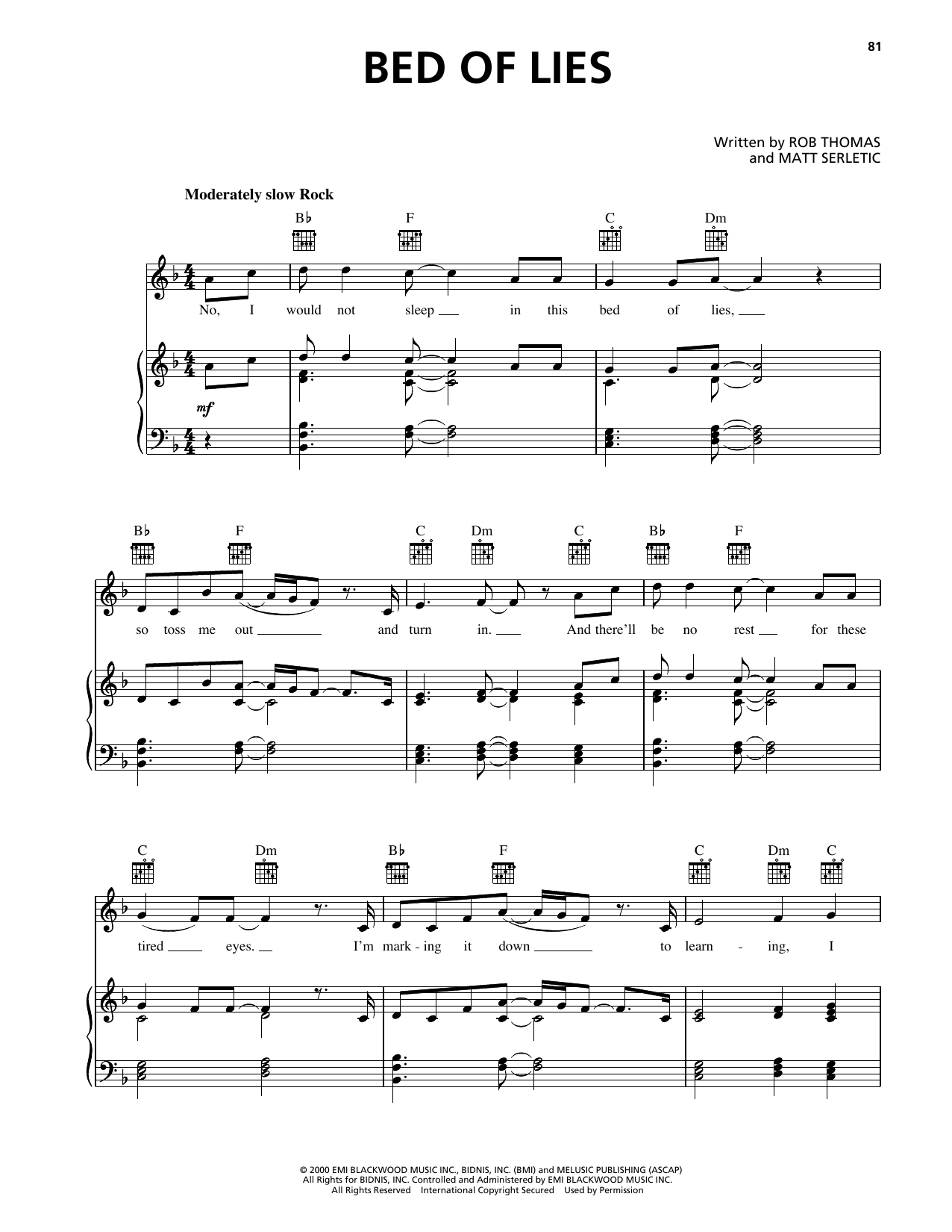 Product picture to:  Bed Of Lies - Matchbox Twenty