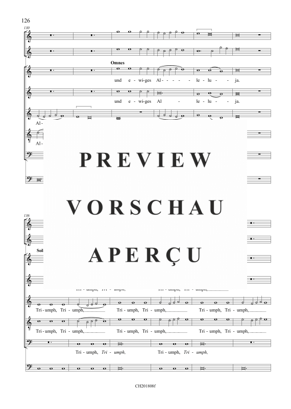gallery: Triumph, Triumph, Victoria (aus: Fest-, Buß- und Danklieder), , (5 Vokalstimmen, 2 Trompeten, 3 Instrumente und Continuo)