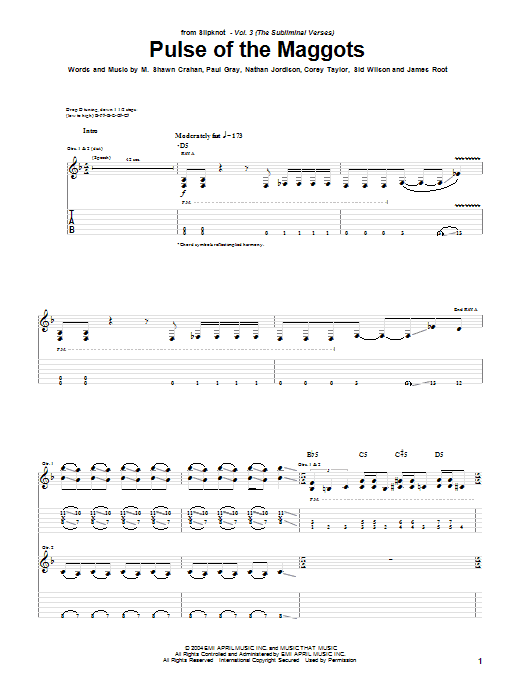 Produktgalerie: Seite 1 von 1 Pulse Of The Maggots, Slipknot, Gitarre