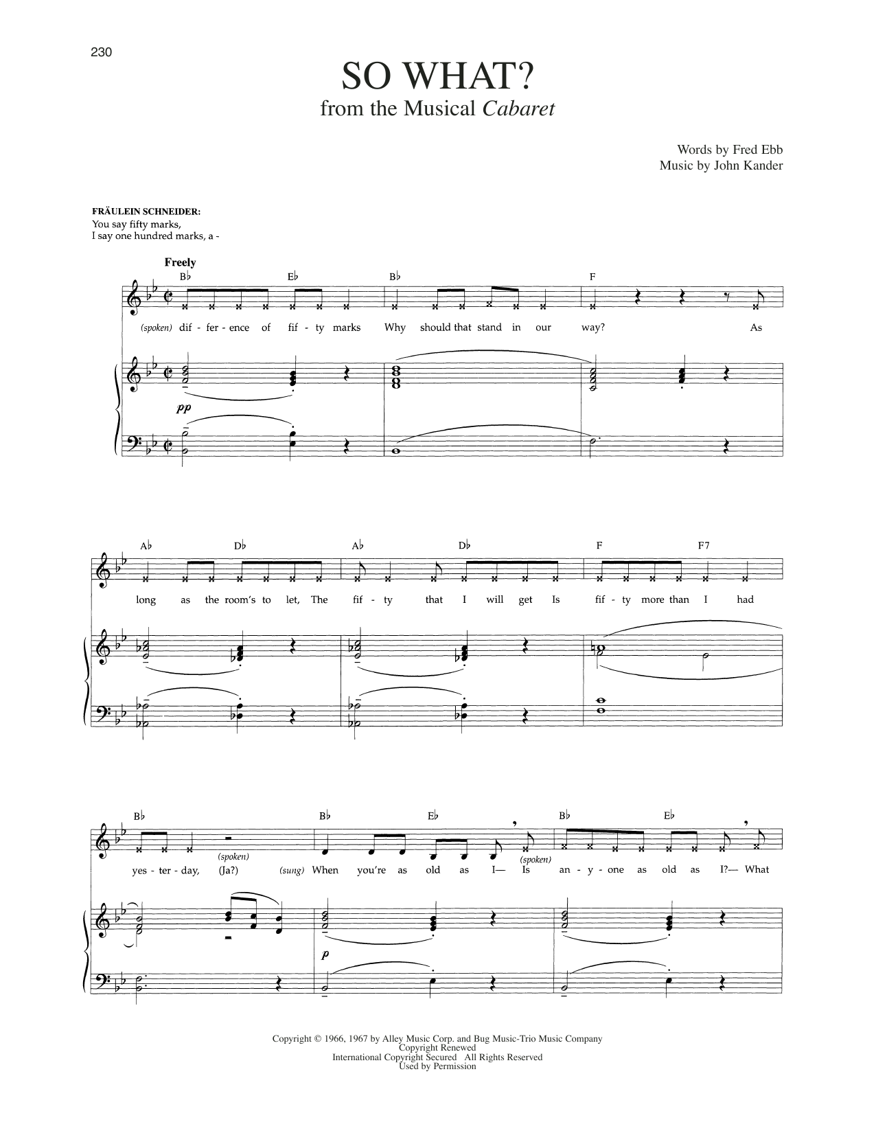 Produktbild zu: So What? (from Cabaret)